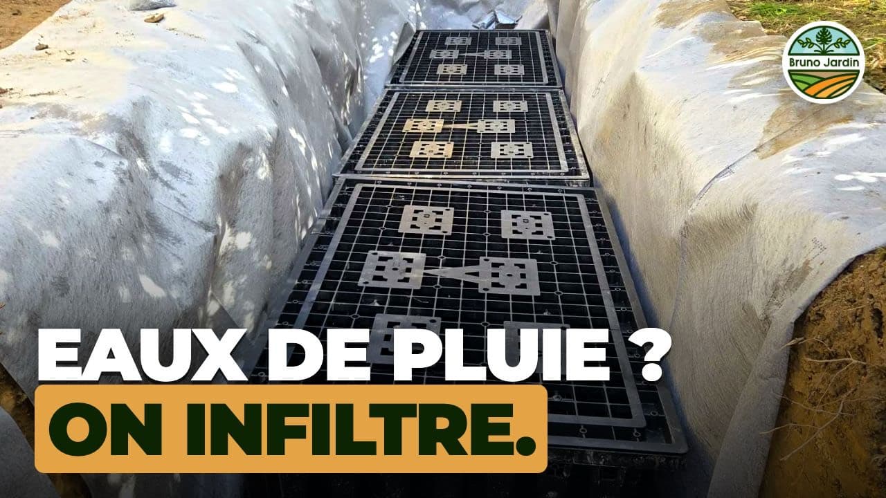 Caissons d'infiltration posés dans une tranchée sur géotextile par Bruno Jardin